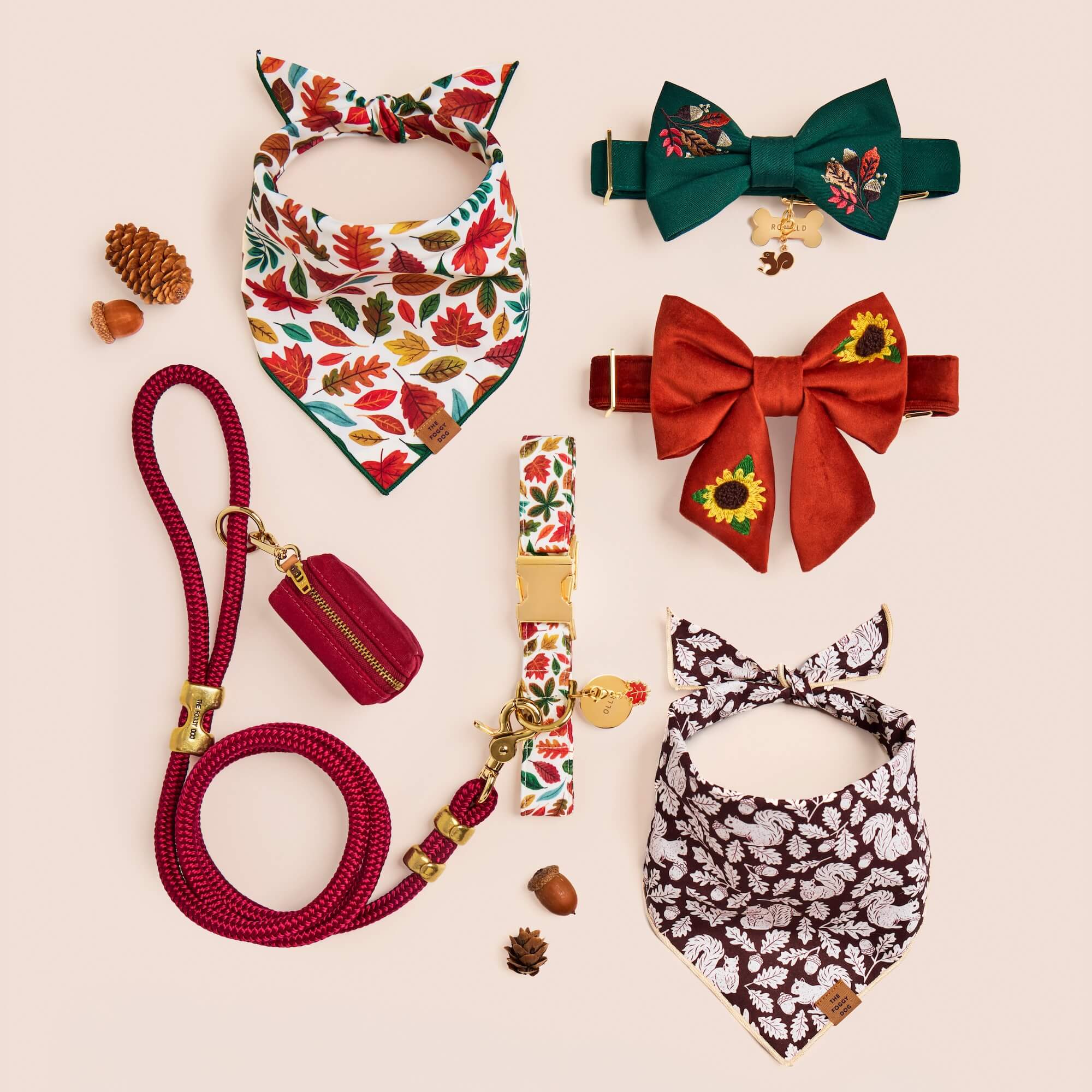 Sunflower Embroidered Lady Bow Collar
