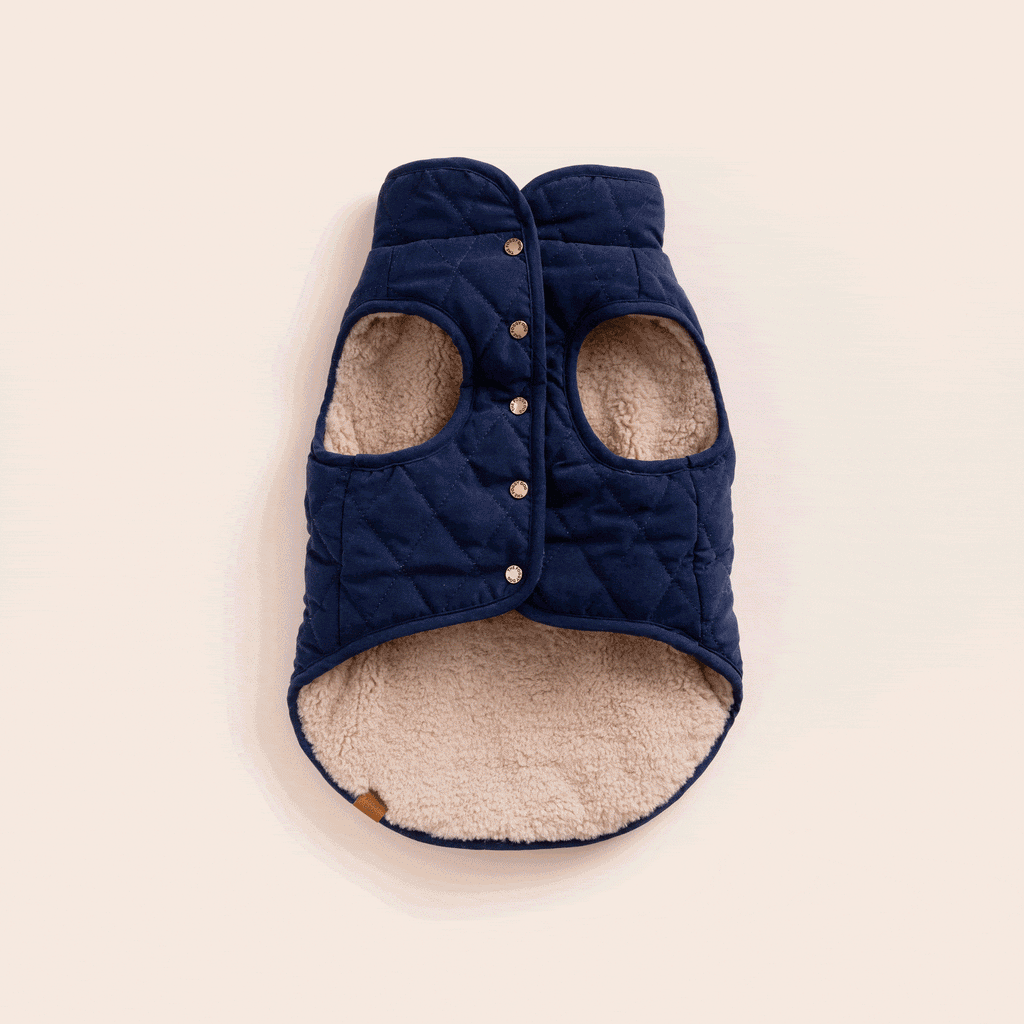Fawn Sherpa-Lined Reversible Dog Jacket
