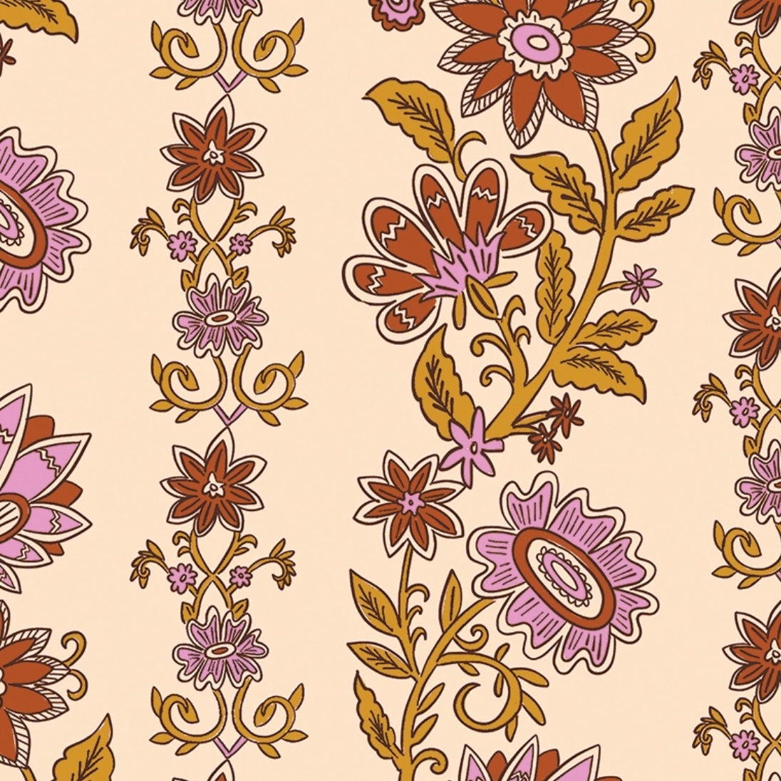 Blockprint Floral Dog Collar