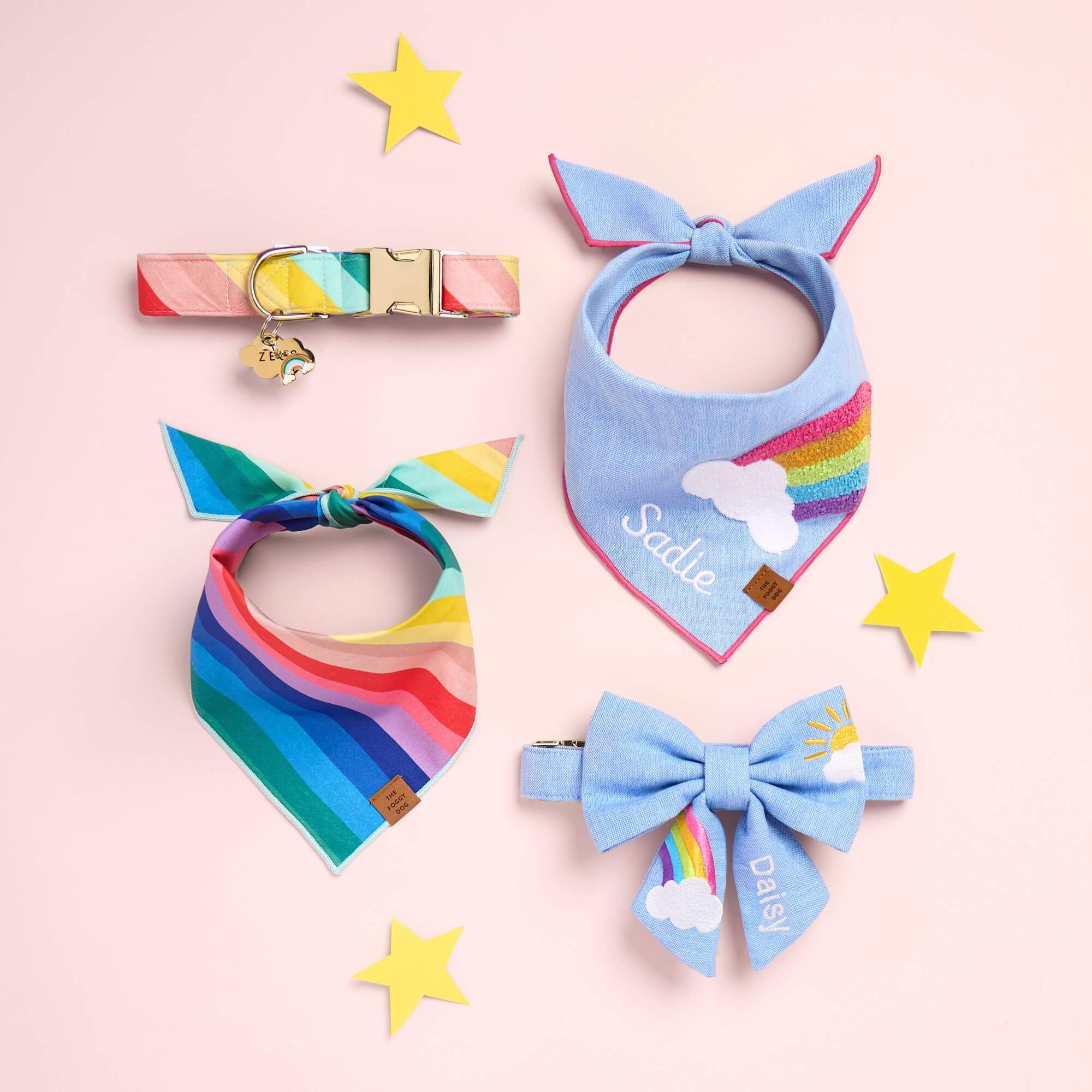 Rainbow Applique Dog Bandana