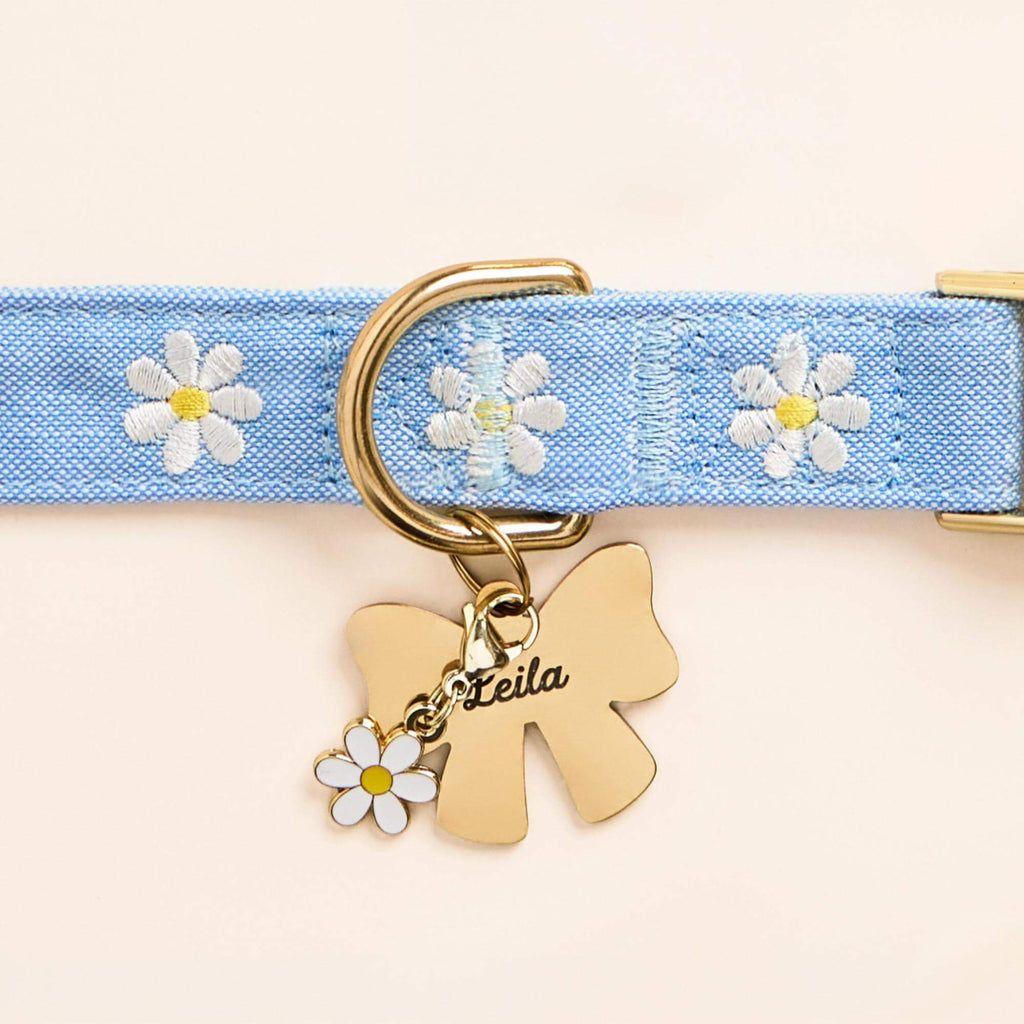 Daisy Embroidered Dog Collar