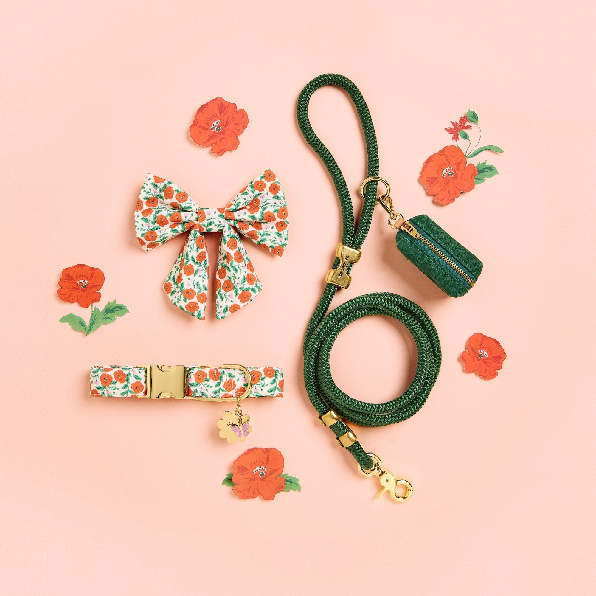 Golden Poppies Lady Bow Collar
