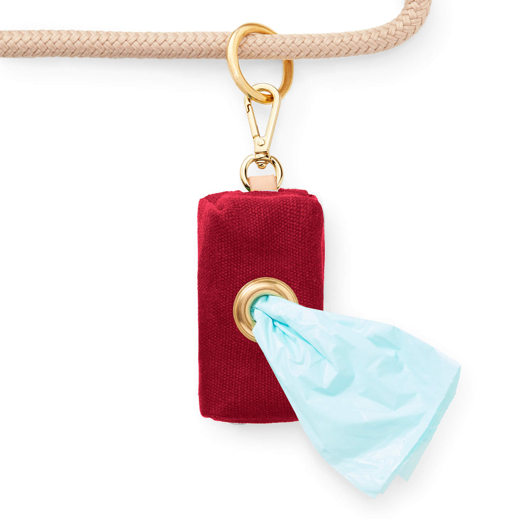Wine Waxed Canvas Waste Bag Holder