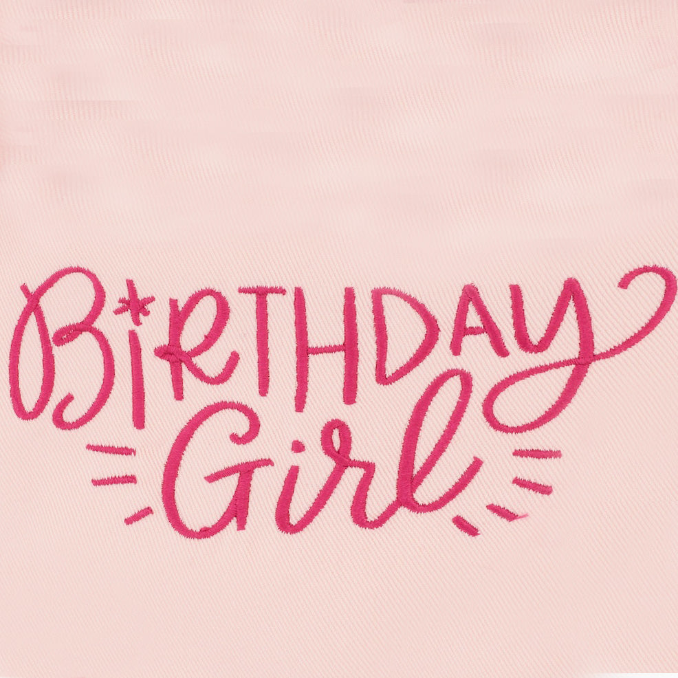Birthday Girl Embroidered Dog Bandana