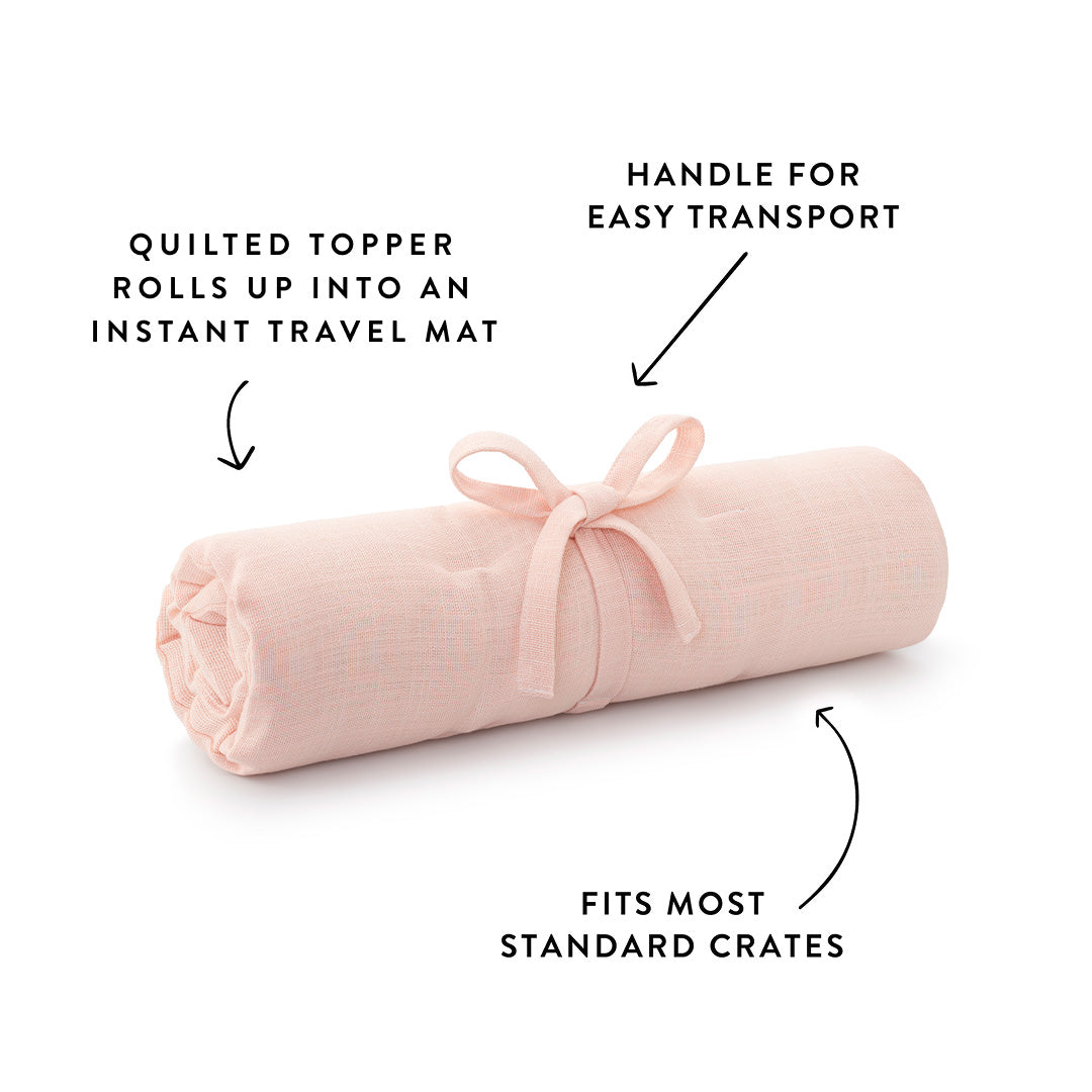Blush Pink Bolster Dog Bed
