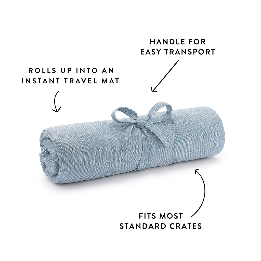 Chambray Blue Dog Travel Mat