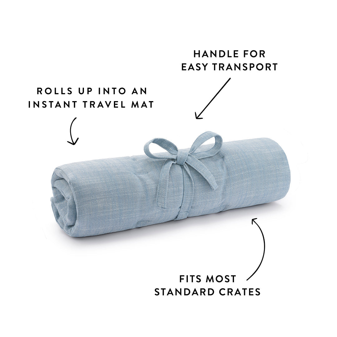 Chambray Blue Dog Travel Mat