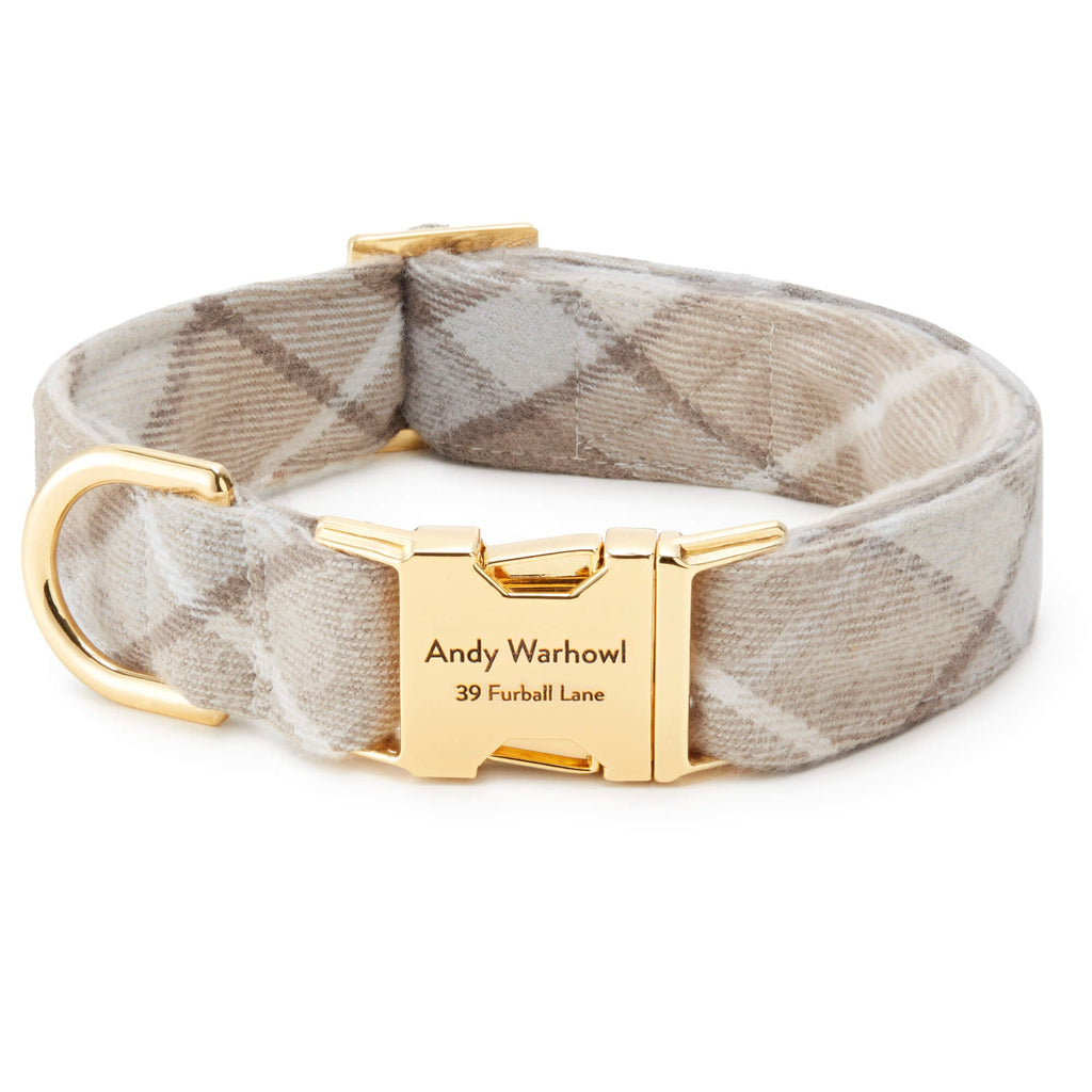 Andover Plaid Flannel Dog Collar