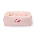 Blush Pink Bolster Dog Bed