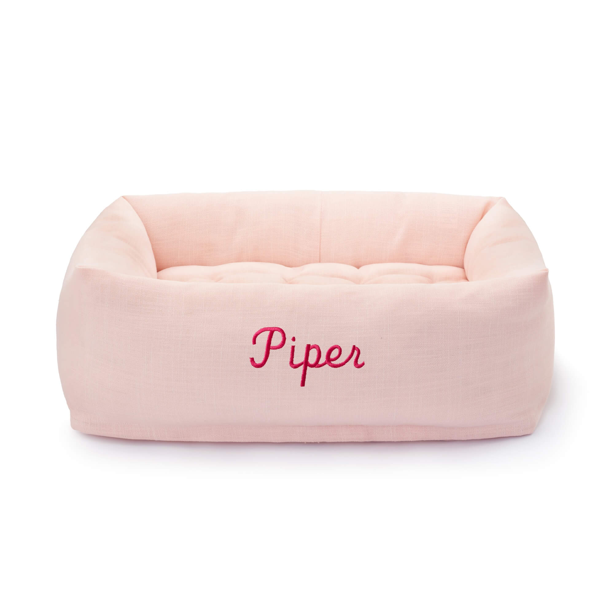 Blush Pink Bolster Dog Bed