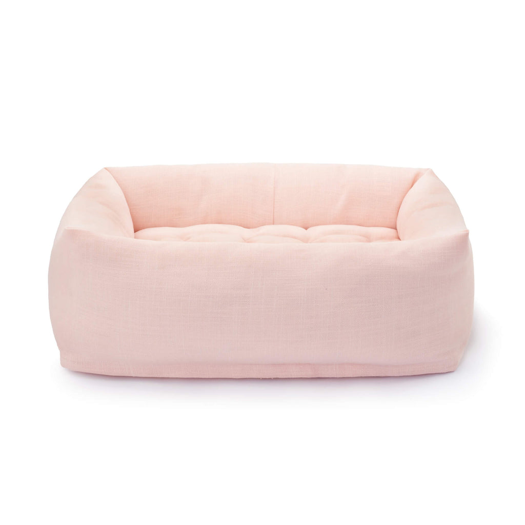 Blush Pink Bolster Dog Bed
