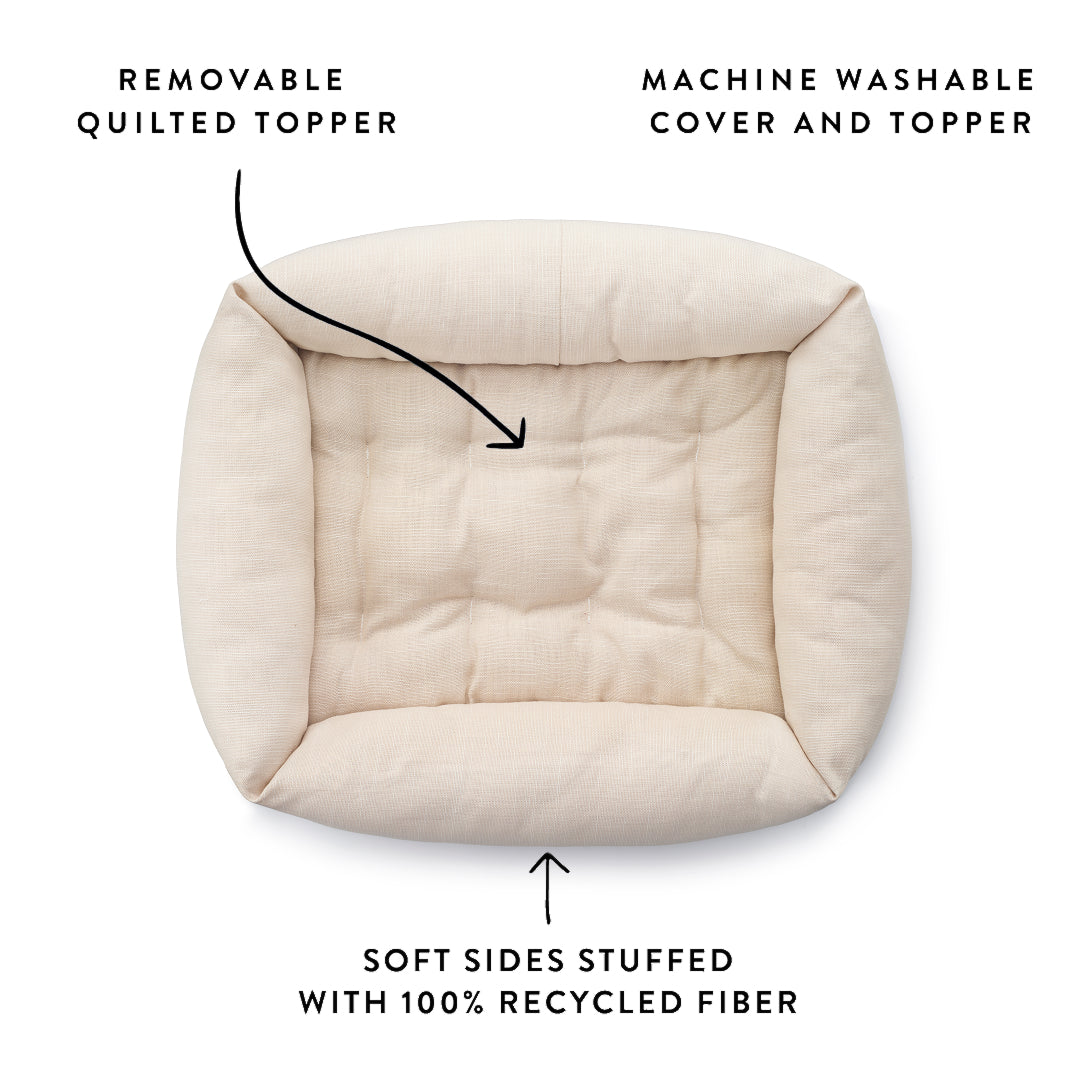 Oatmeal Bolster Dog Bed