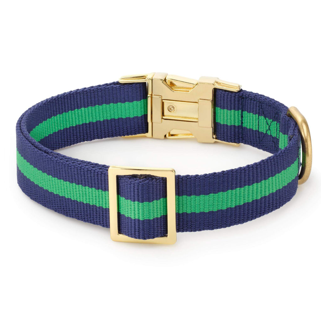 Camden Striped Webbing Dog Collar