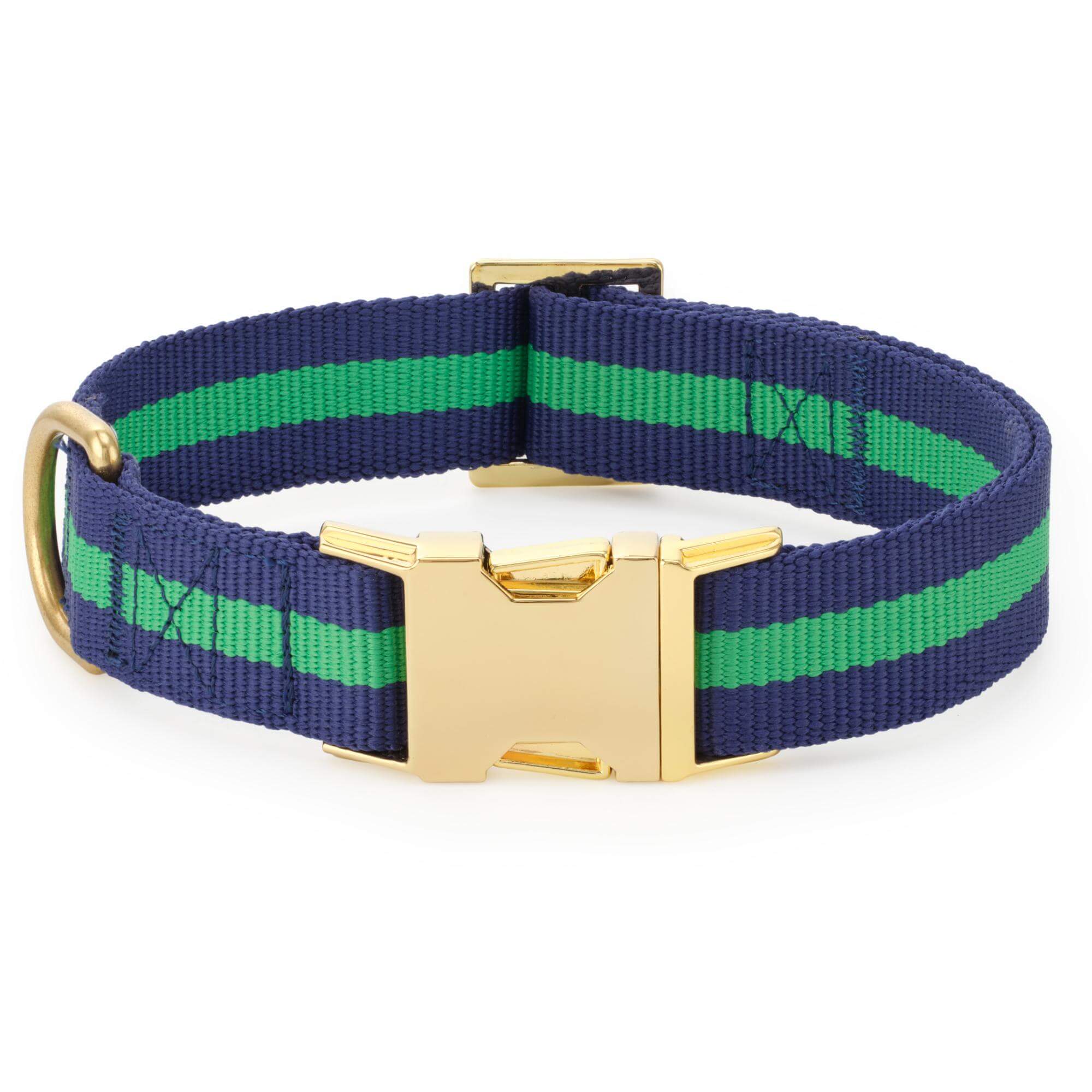 Camden Striped Webbing Dog Collar