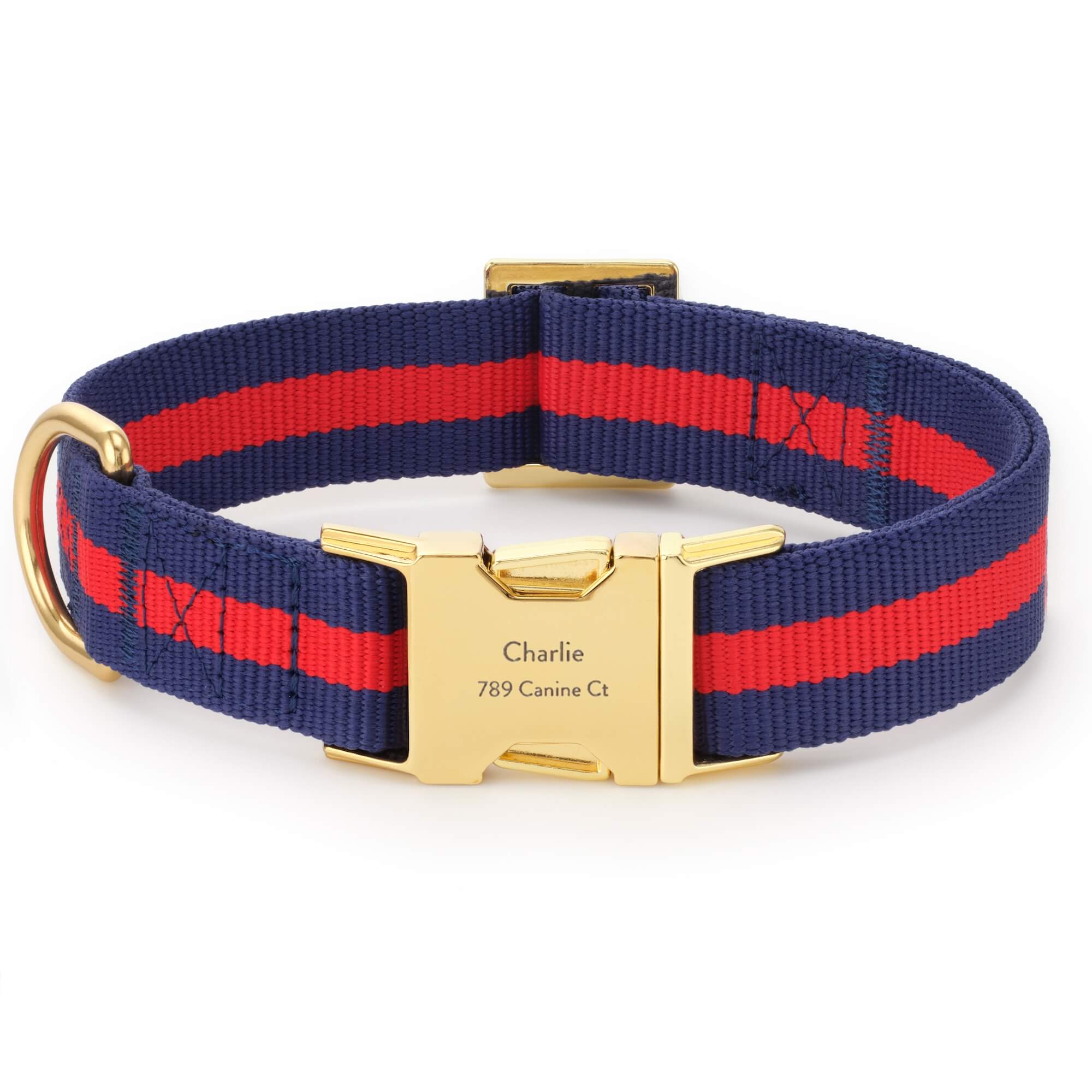 Mariner Striped Webbing Dog Collar