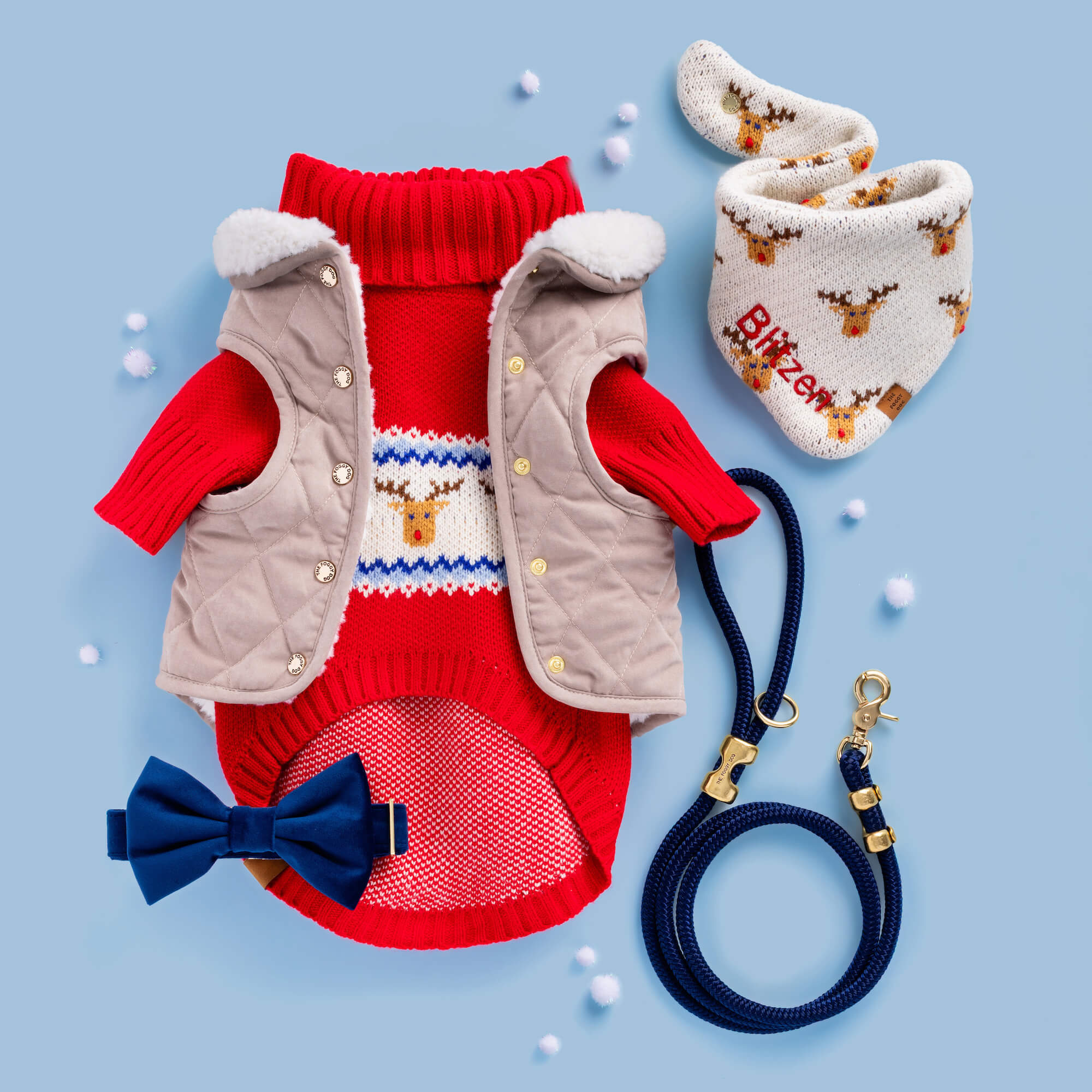 Fawn Sherpa-Lined Reversible Dog Jacket