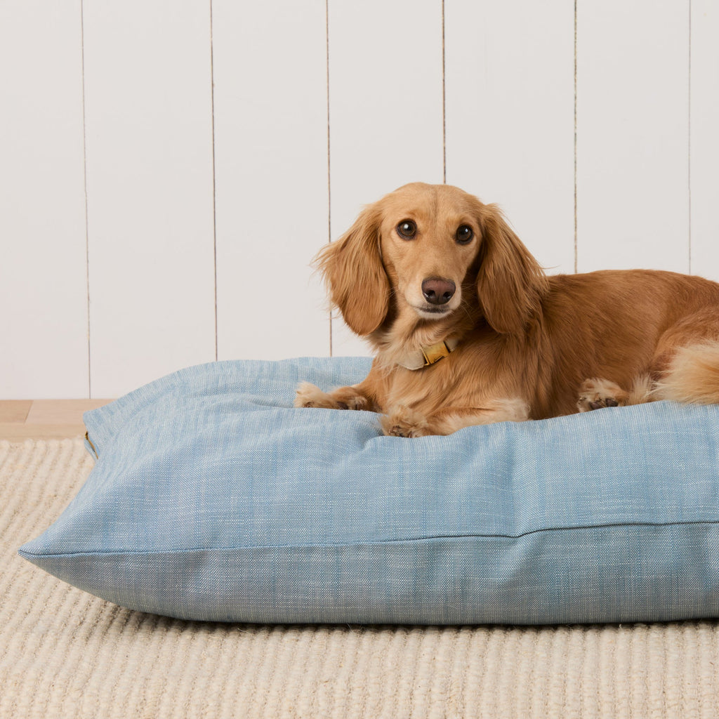 Chambray Blue Dog Bed