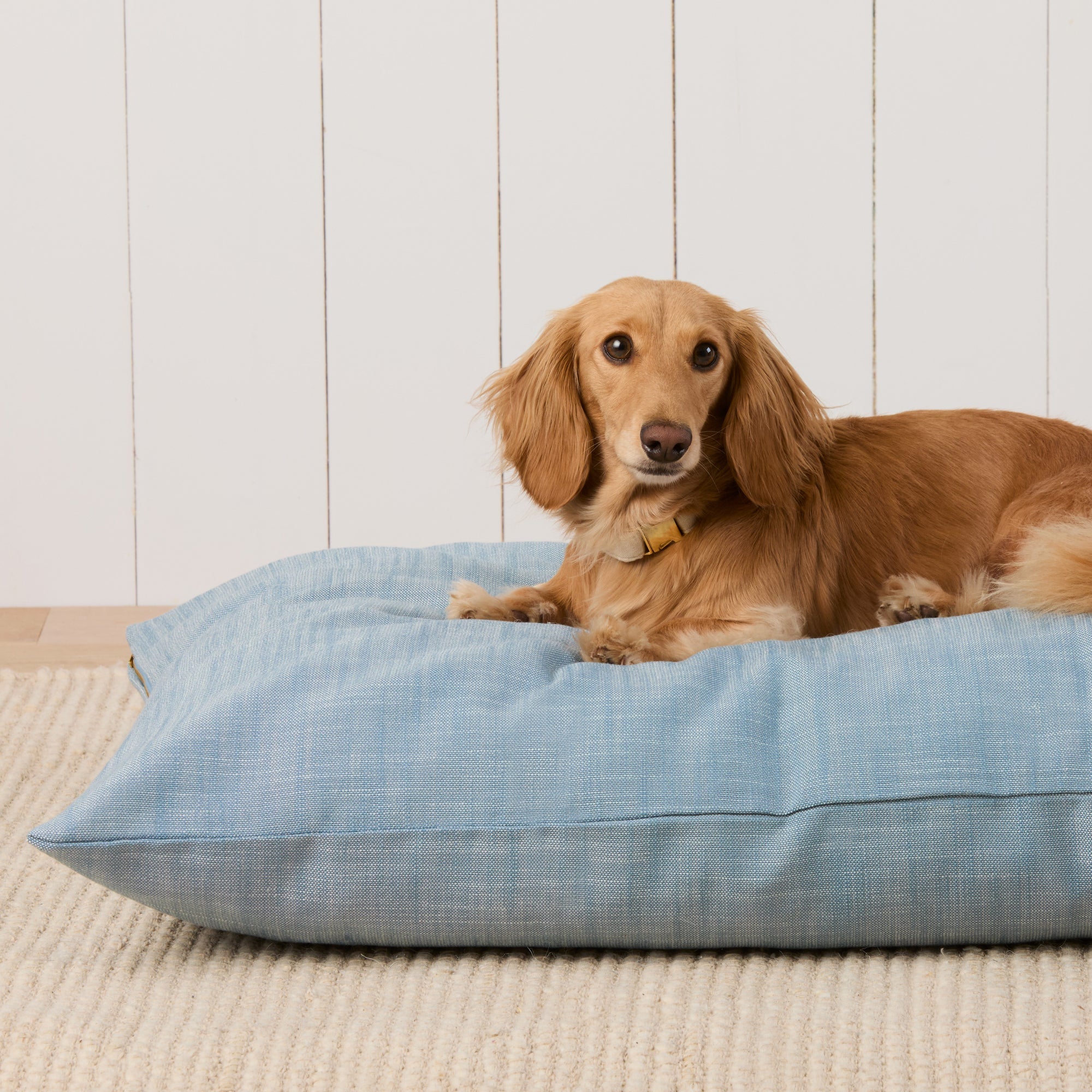 Chambray Blue Dog Bed