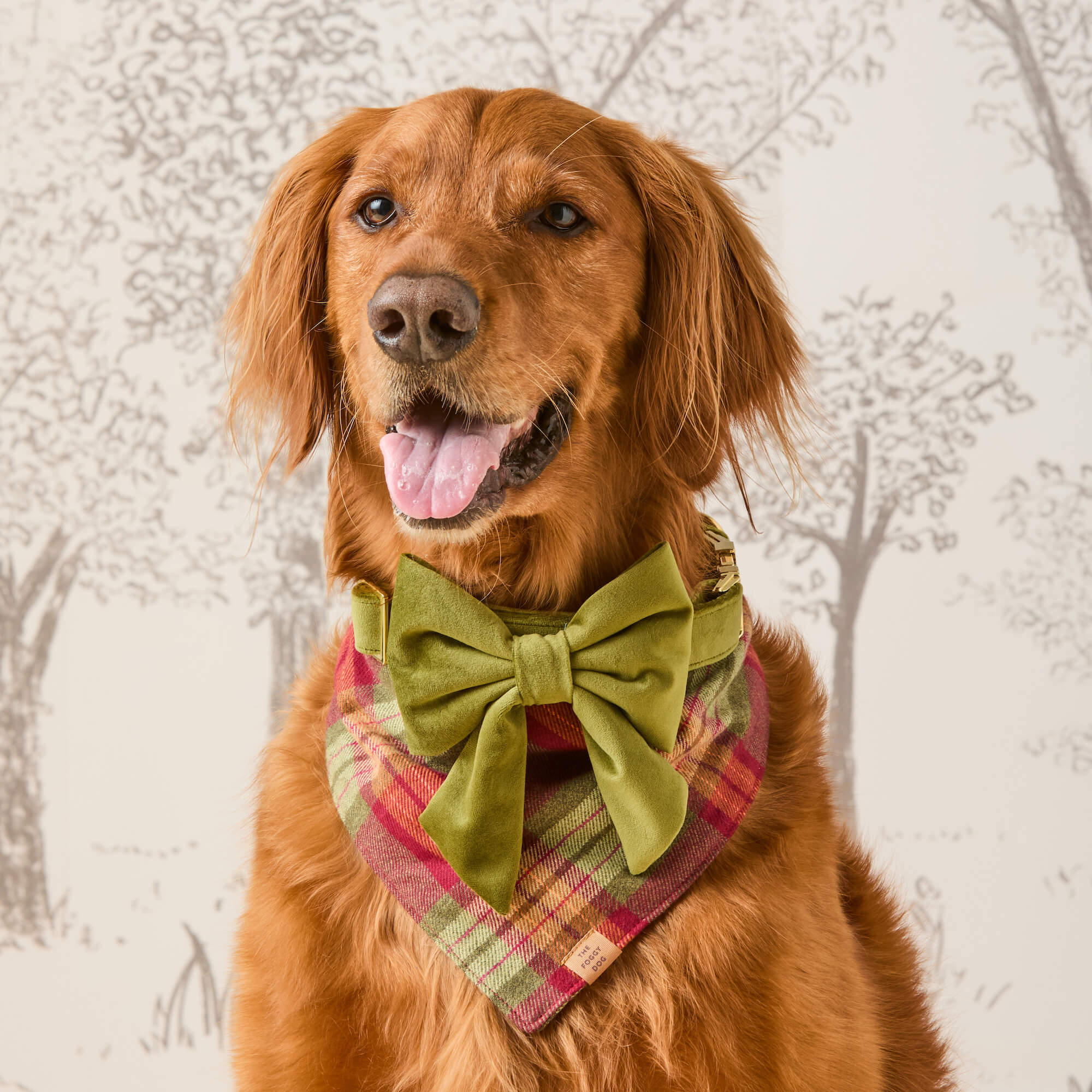 Orchard Plaid Flannel Dog Bandana