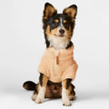 Wheat Quarter-Zip Sherpa Dog Jacket