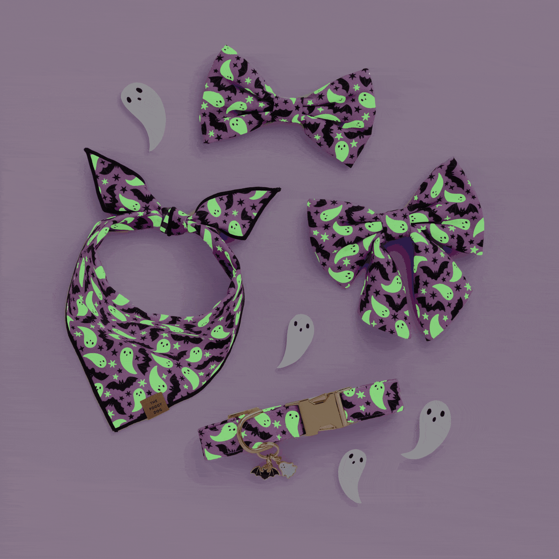 Spooky Season Bow Tie Collar
