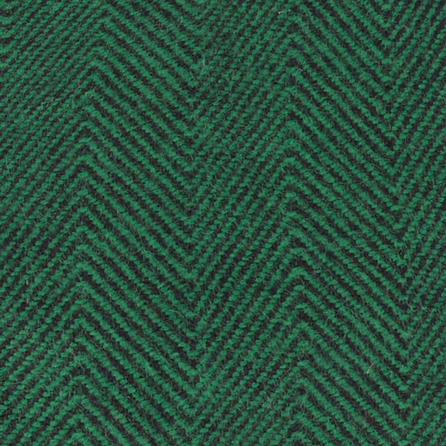 Evergreen Herringbone Flannel Collar Walk Set