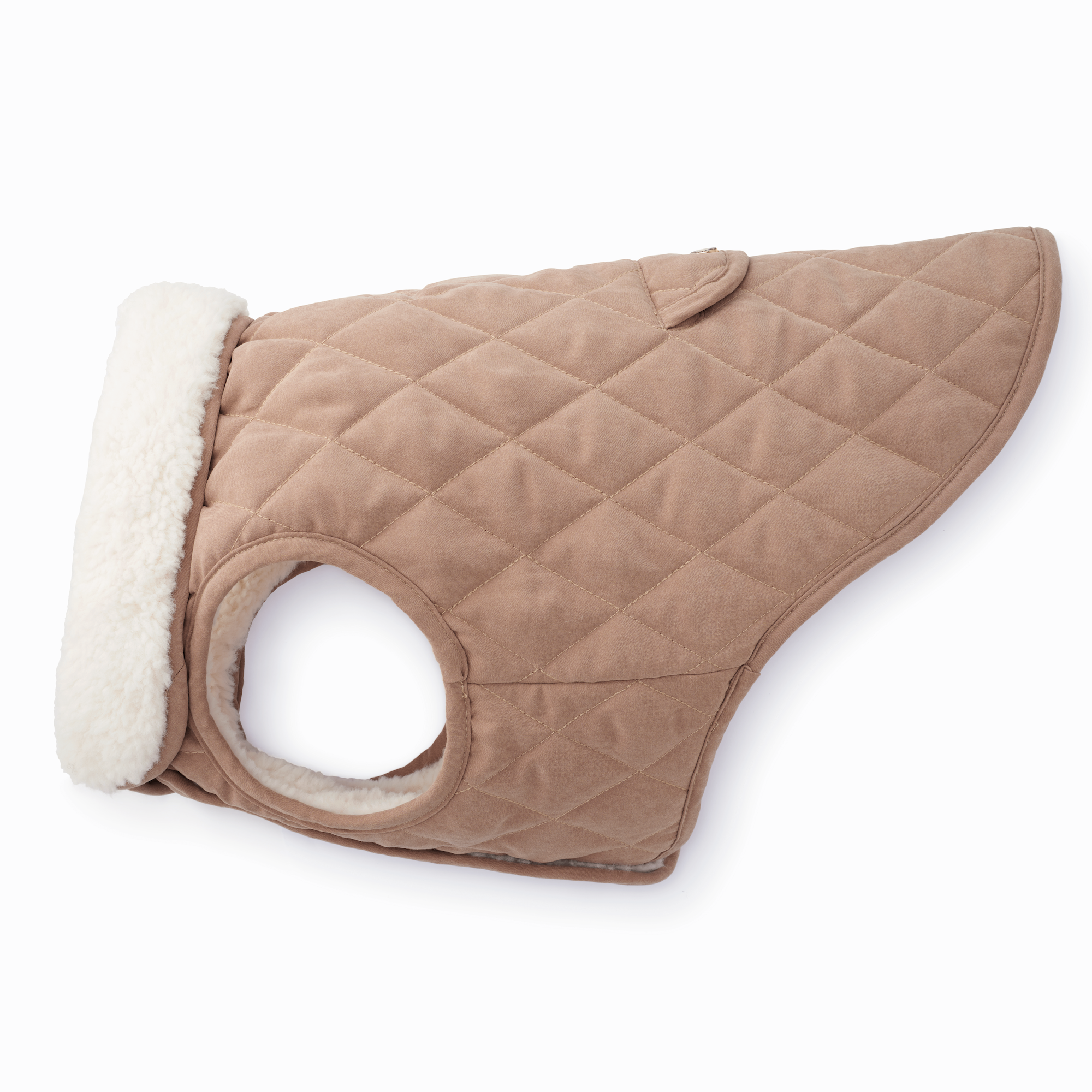 Fawn Sherpa-Lined Reversible Dog Jacket