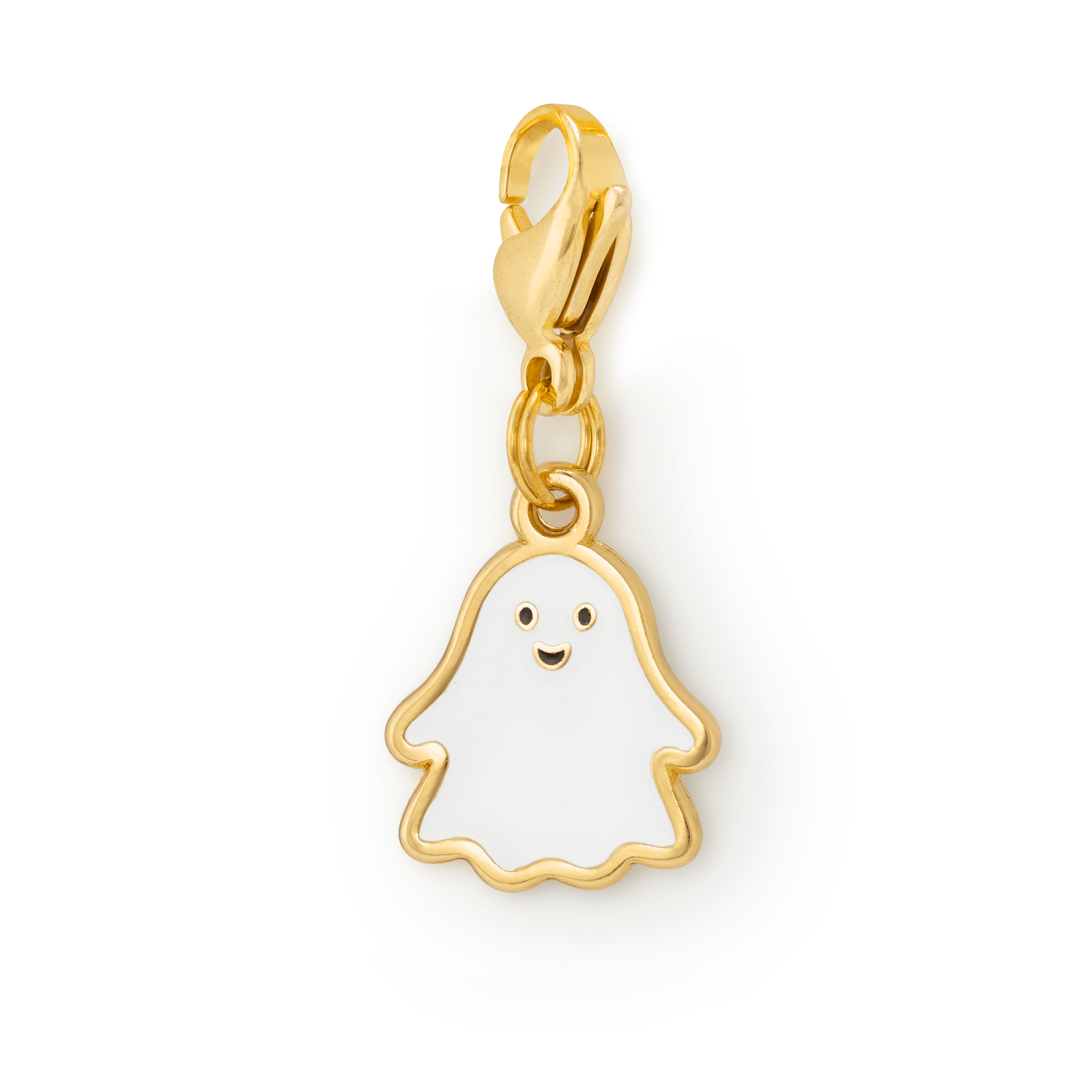 Glow-in-the-Dark Ghost Collar Charm