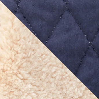 Navy Sherpa-Lined Reversible Dog Jacket