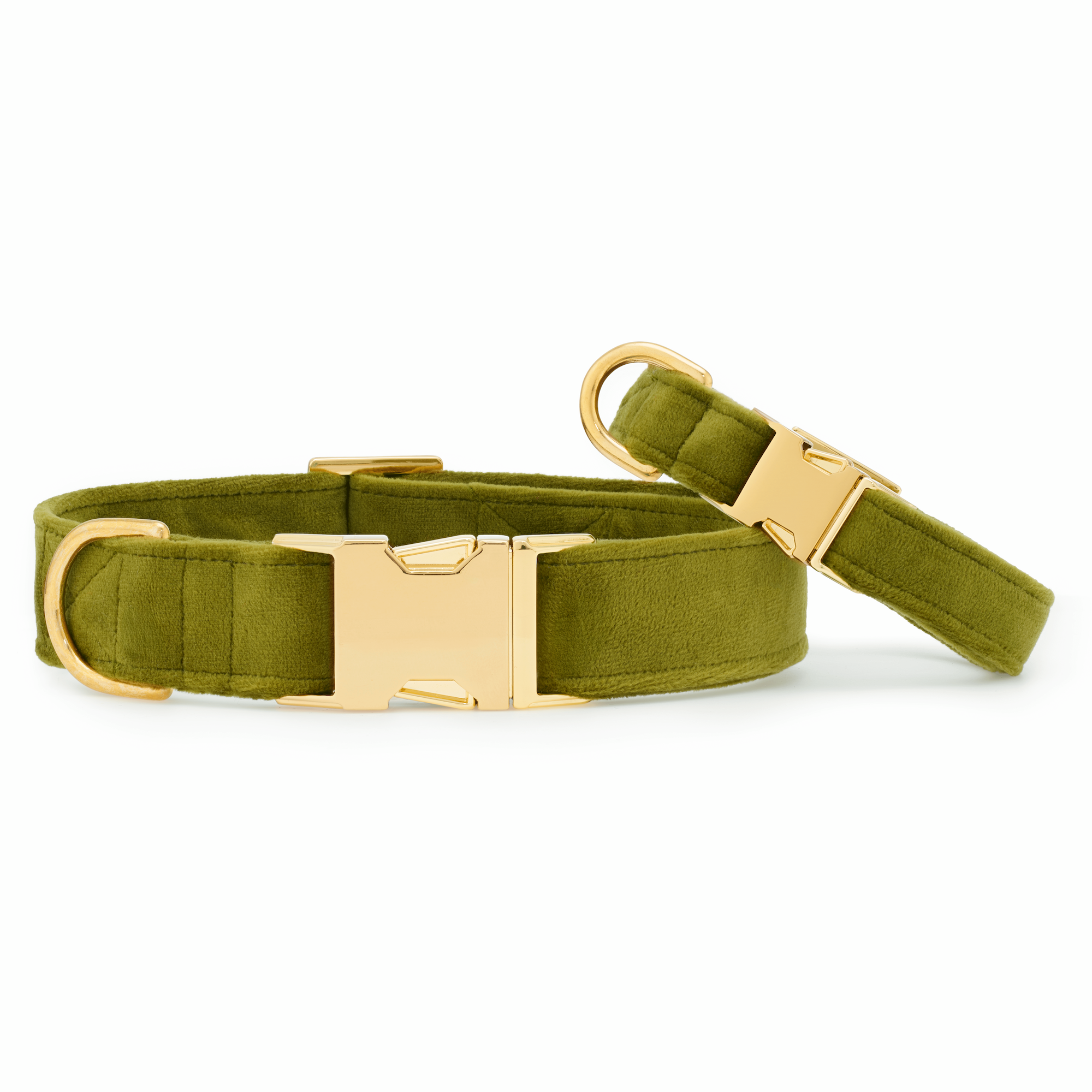 Moss Velvet Dog Collar