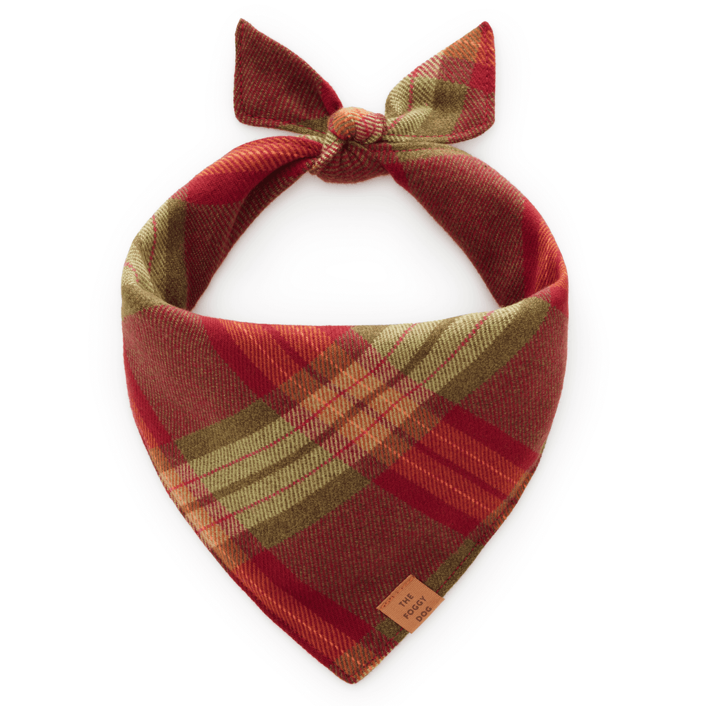 Orchard Plaid Flannel Dog Bandana