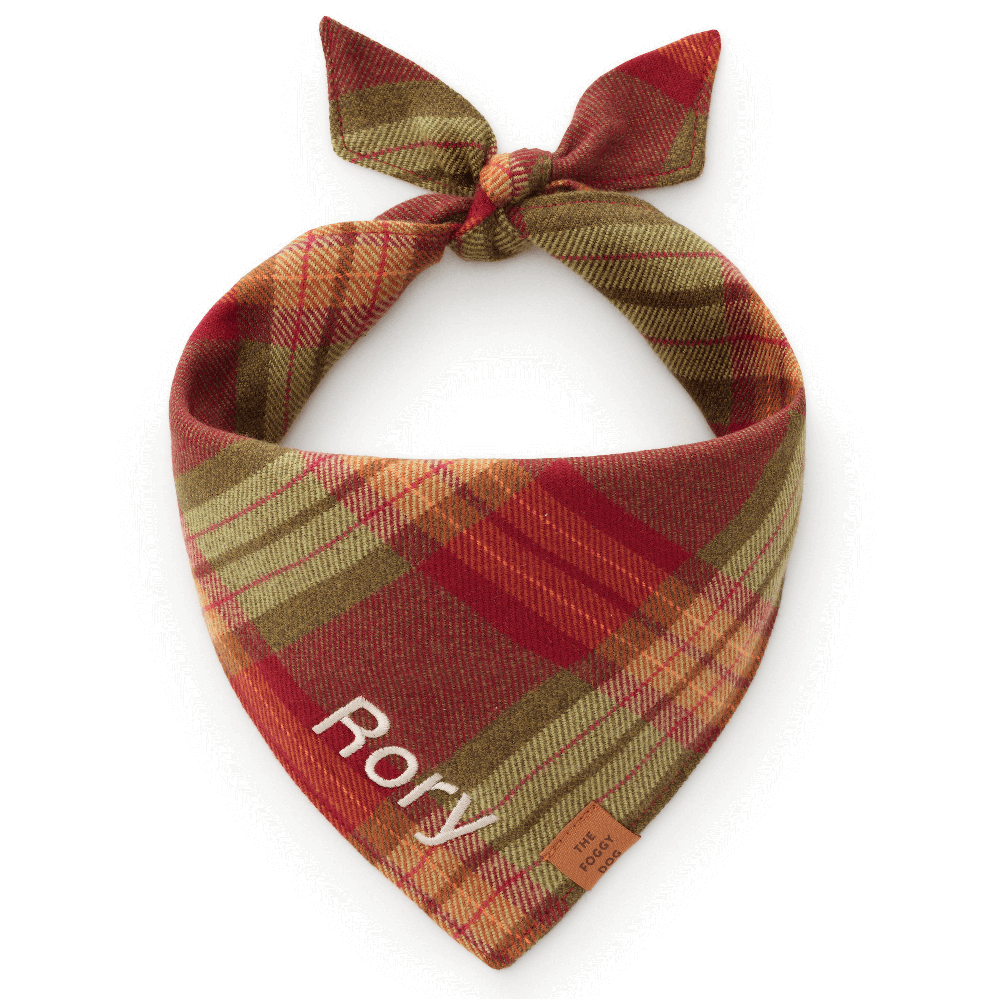 Orchard Plaid Flannel Dog Bandana