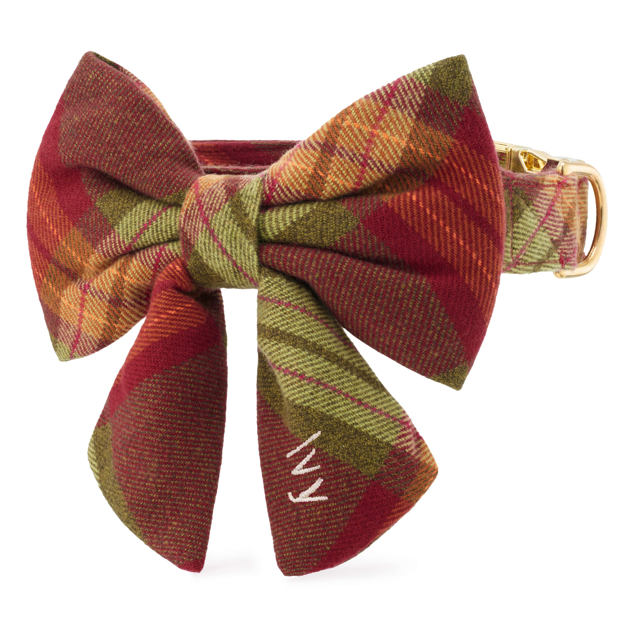 Orchard Plaid Flannel Lady Bow Collar
