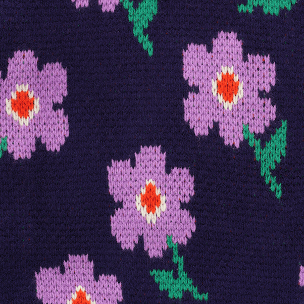 Purple Posies Dog Sweater
