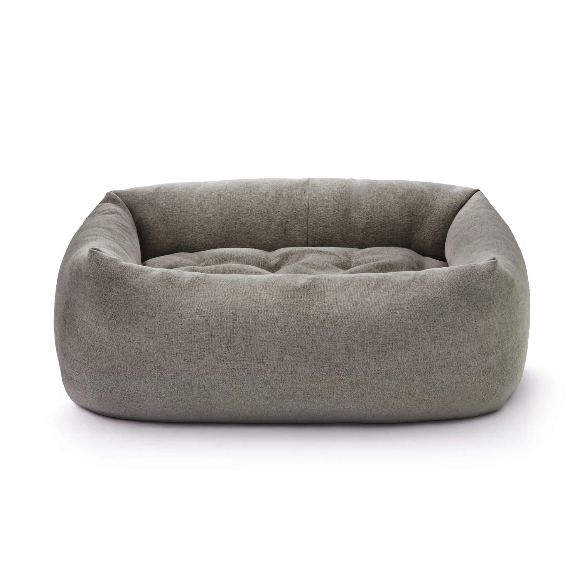 Pebble Gray Flannel Bolster Bed