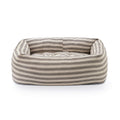 Ticking Stripe Bolster Dog Bed