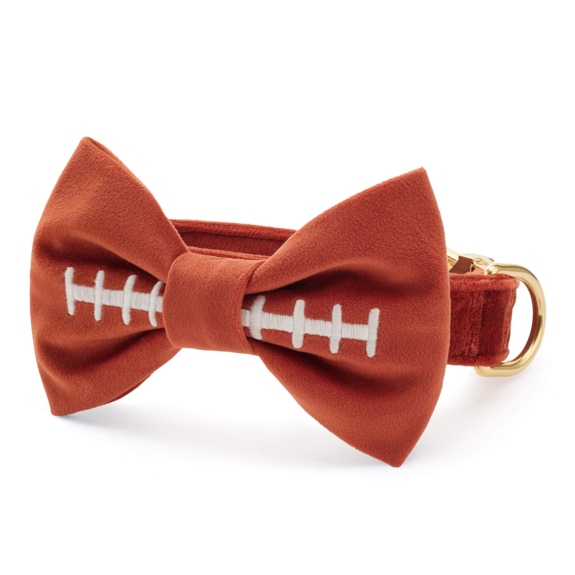 Football Embroidered Bow Tie Collar