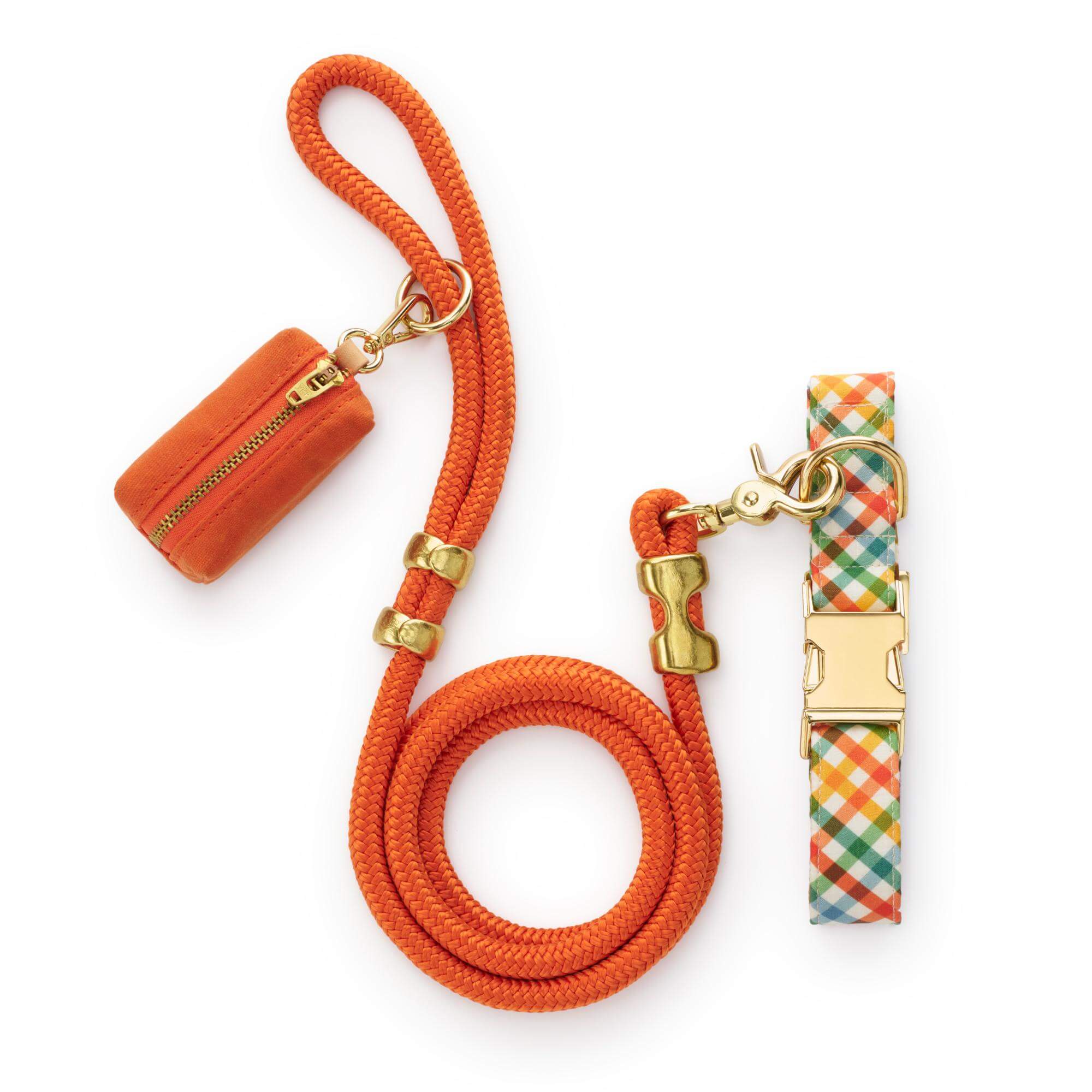 Harvest Gingham Collar Walk Set