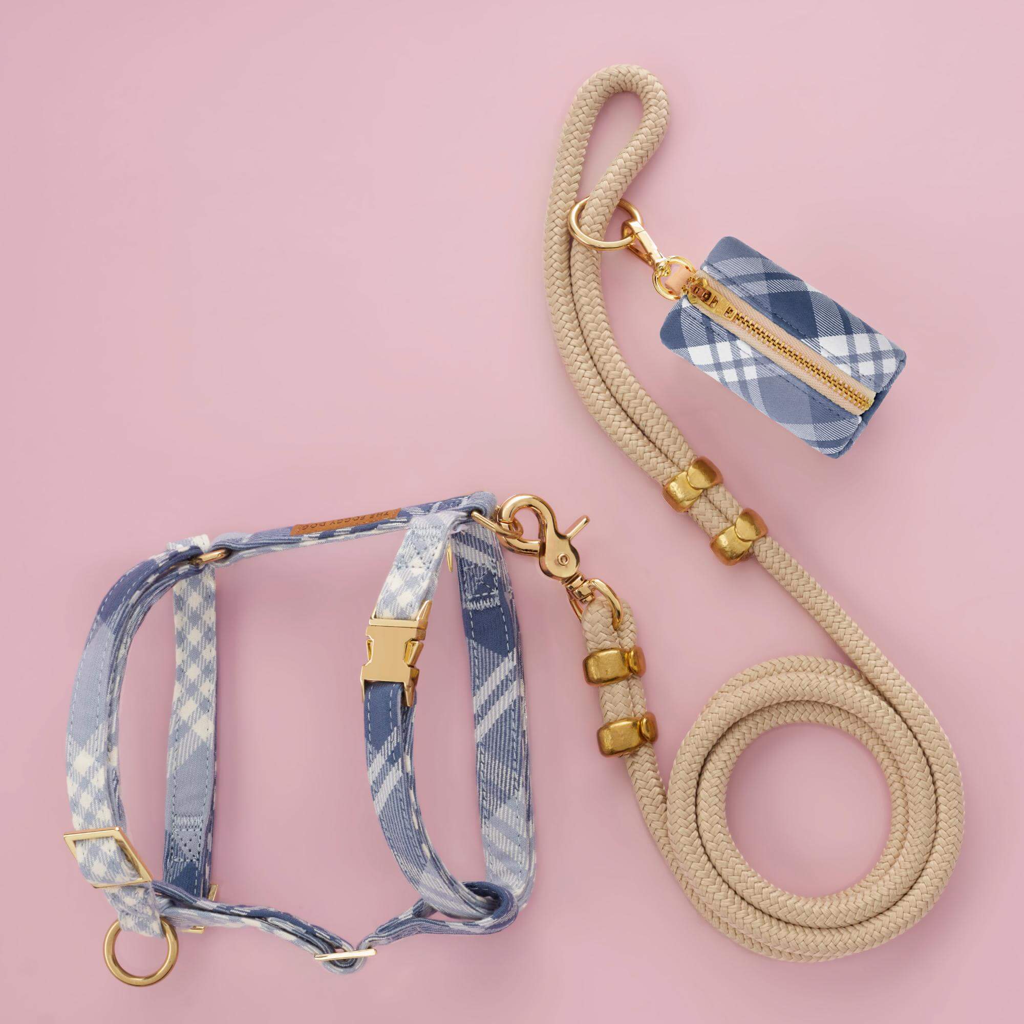 Hawthorne Plaid Flannel Harness Walk Set
