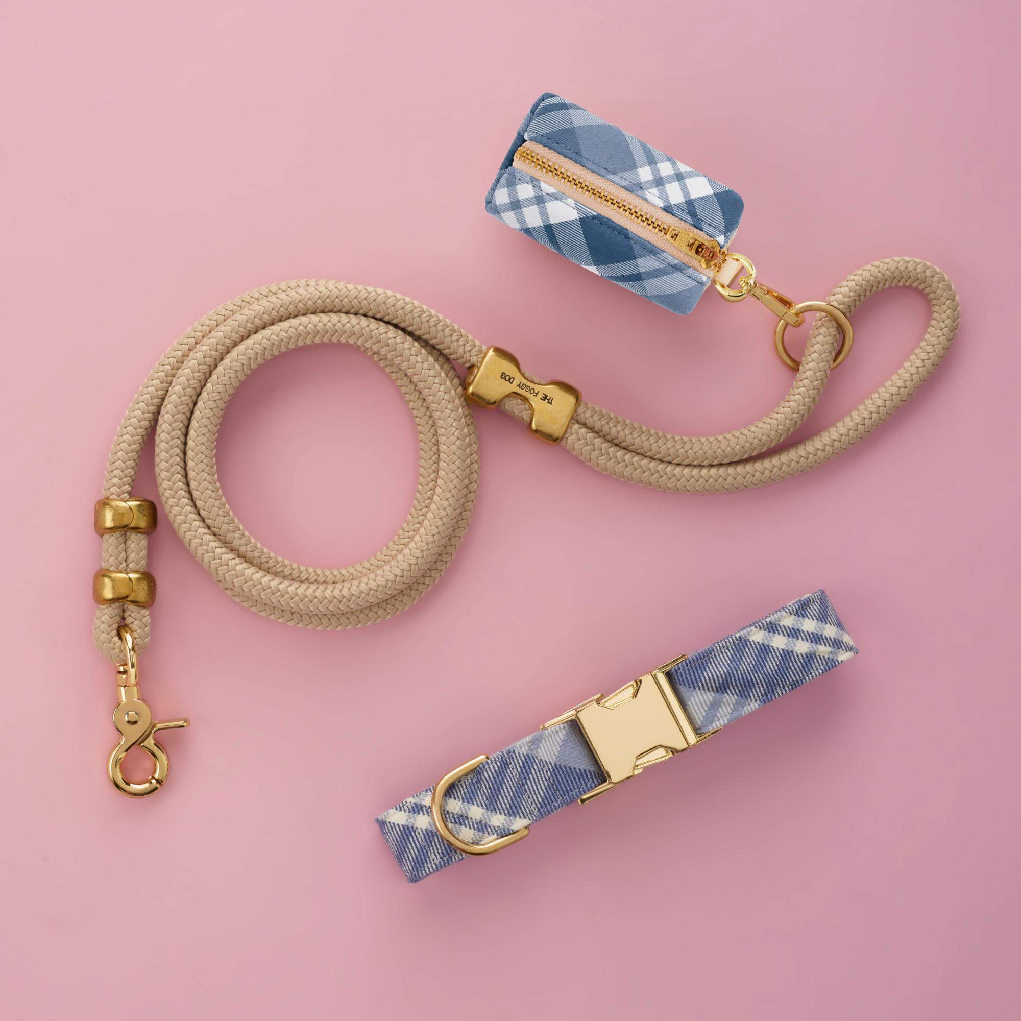 Hawthorne Plaid Flannel Collar Walk Set