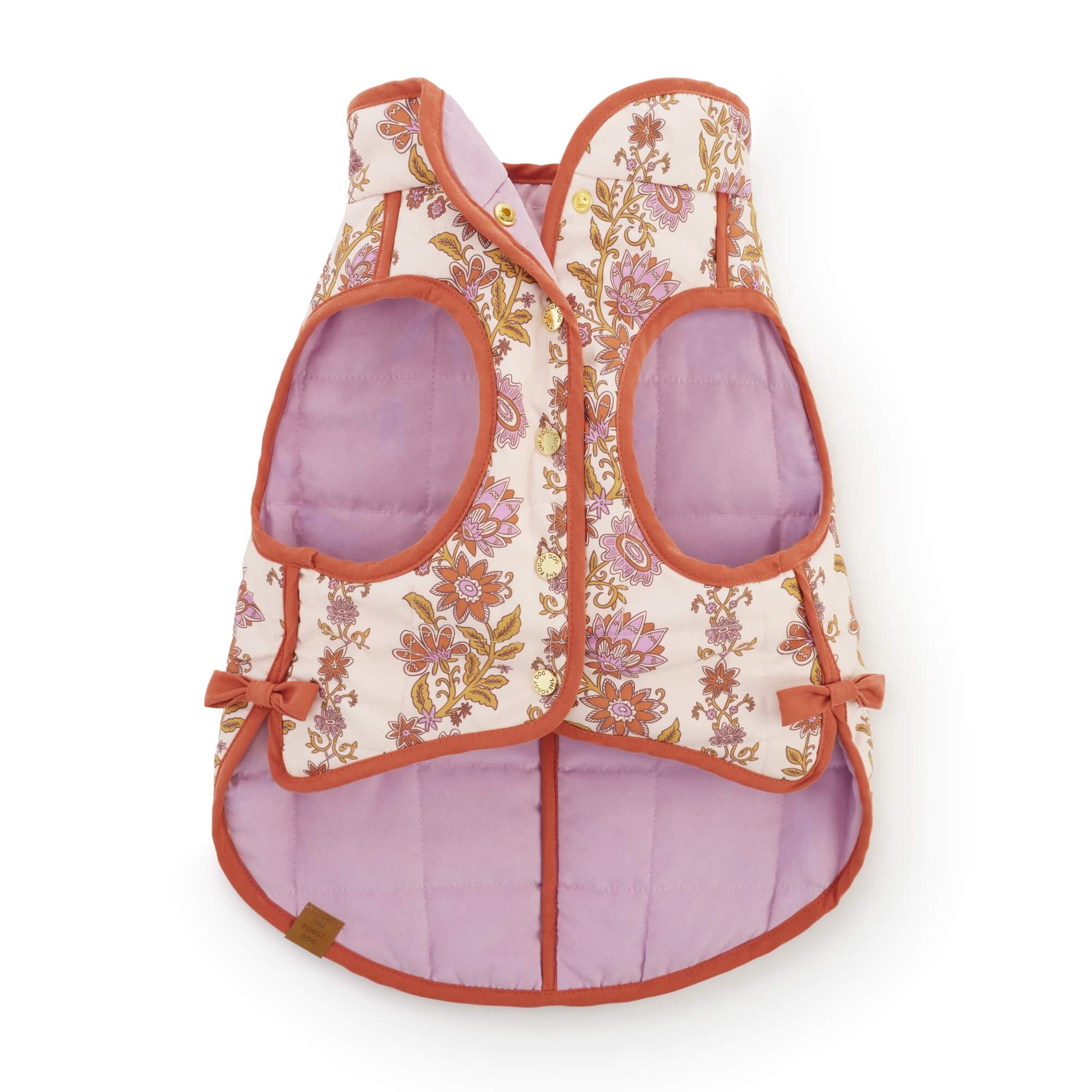 Blockprint Floral Reversible Dog Jacket