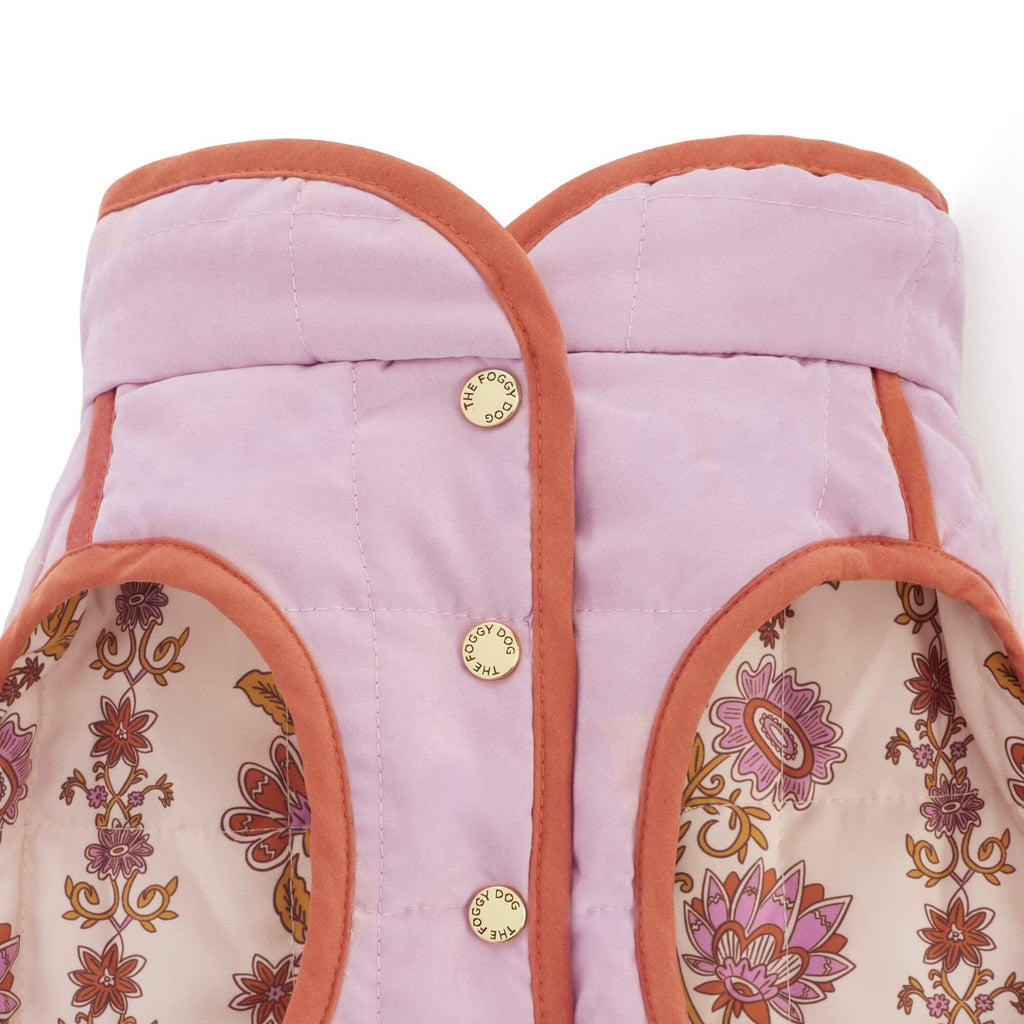 Blockprint Floral Reversible Dog Jacket