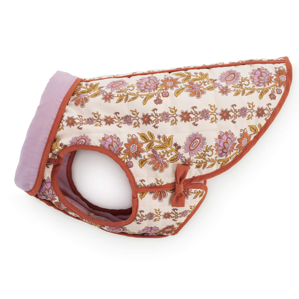 Blockprint Floral Reversible Dog Jacket