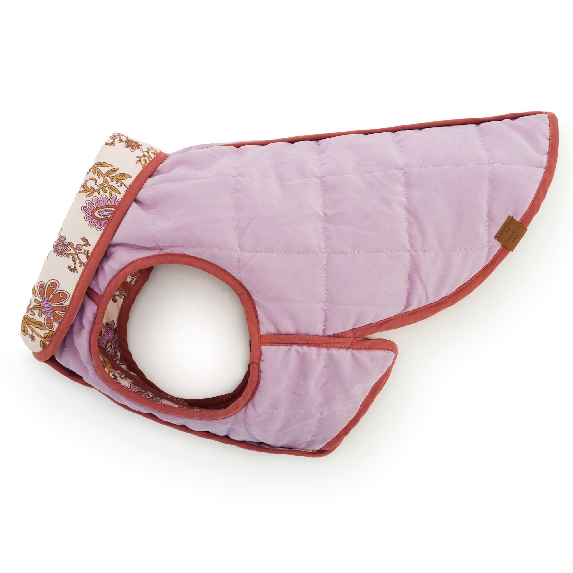 Blockprint Floral Reversible Dog Jacket