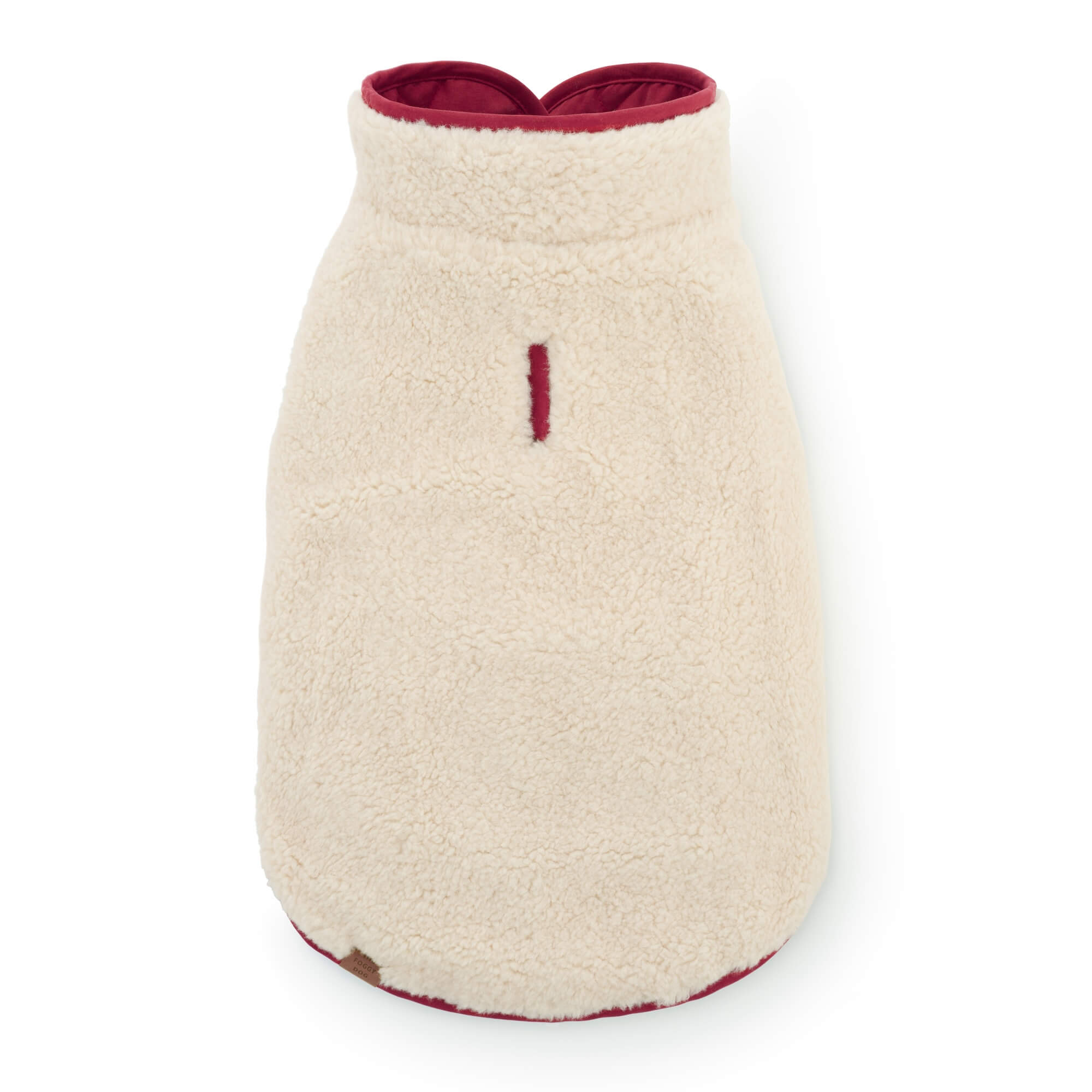 Currant Sherpa-Lined Reversible Dog Jacket