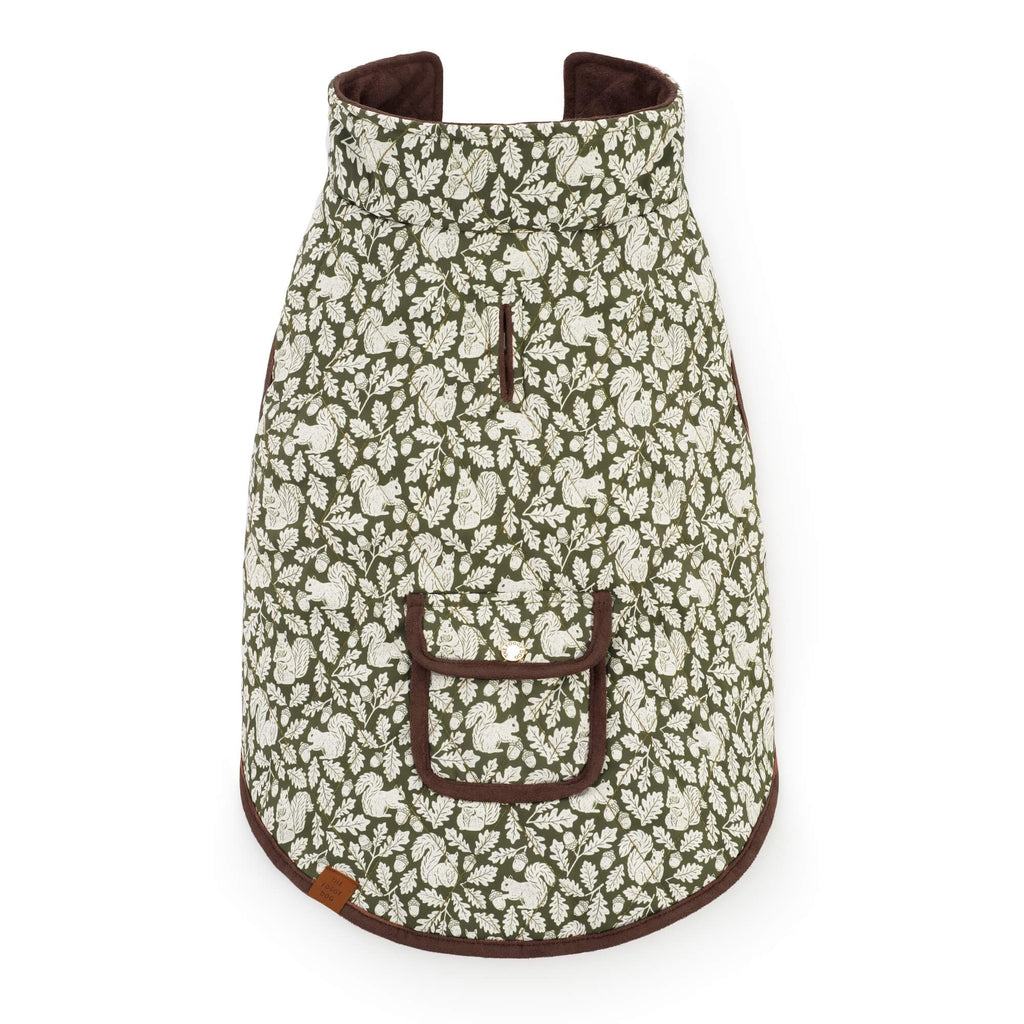 Olive Reversible Dog Jacket