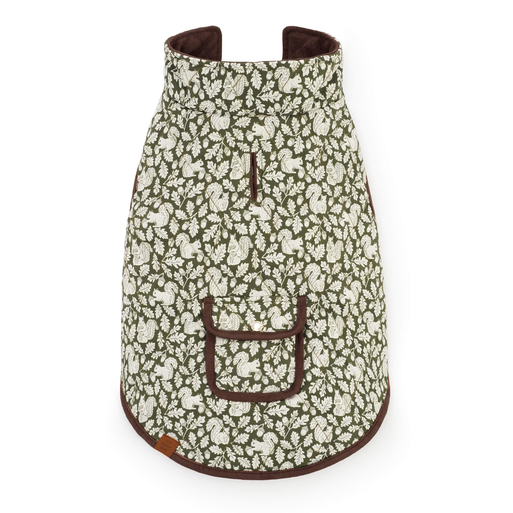 Olive Reversible Dog Jacket