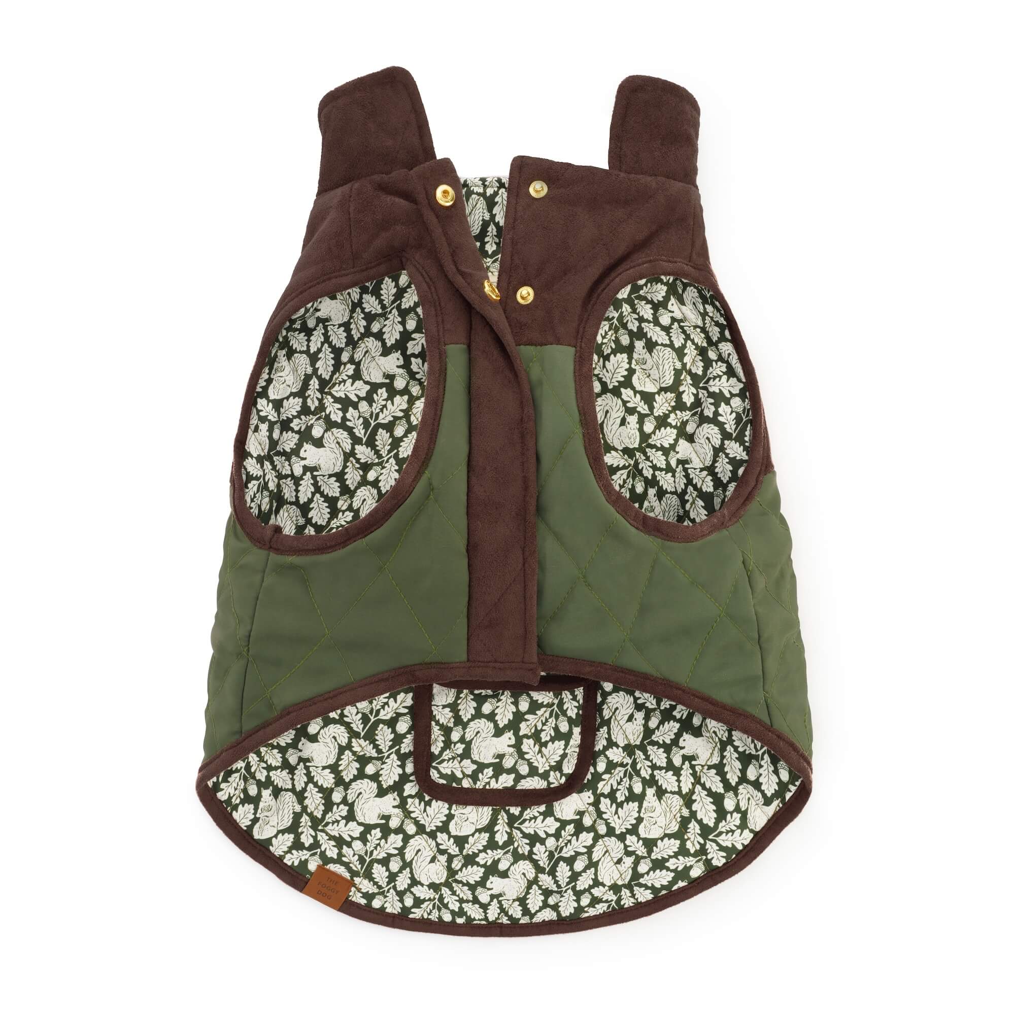 Olive Reversible Dog Jacket