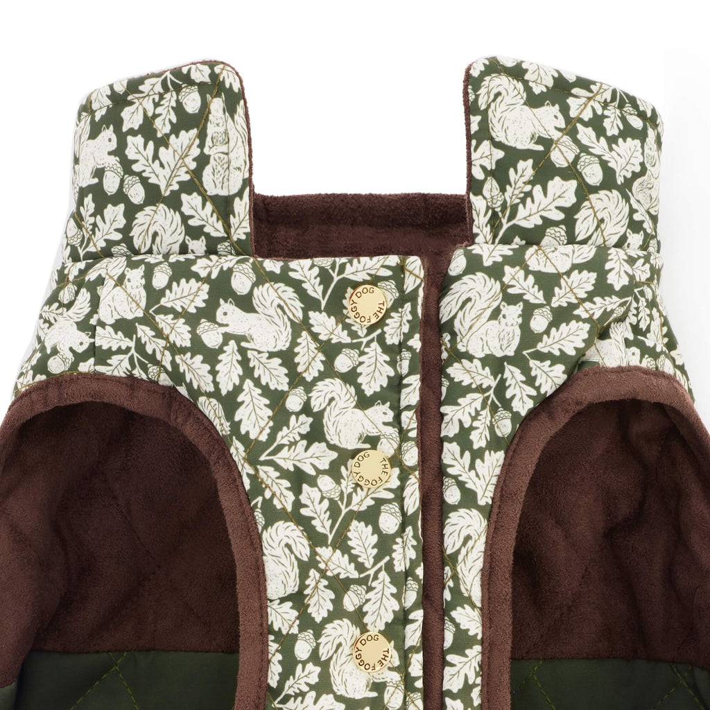 Olive Reversible Dog Jacket
