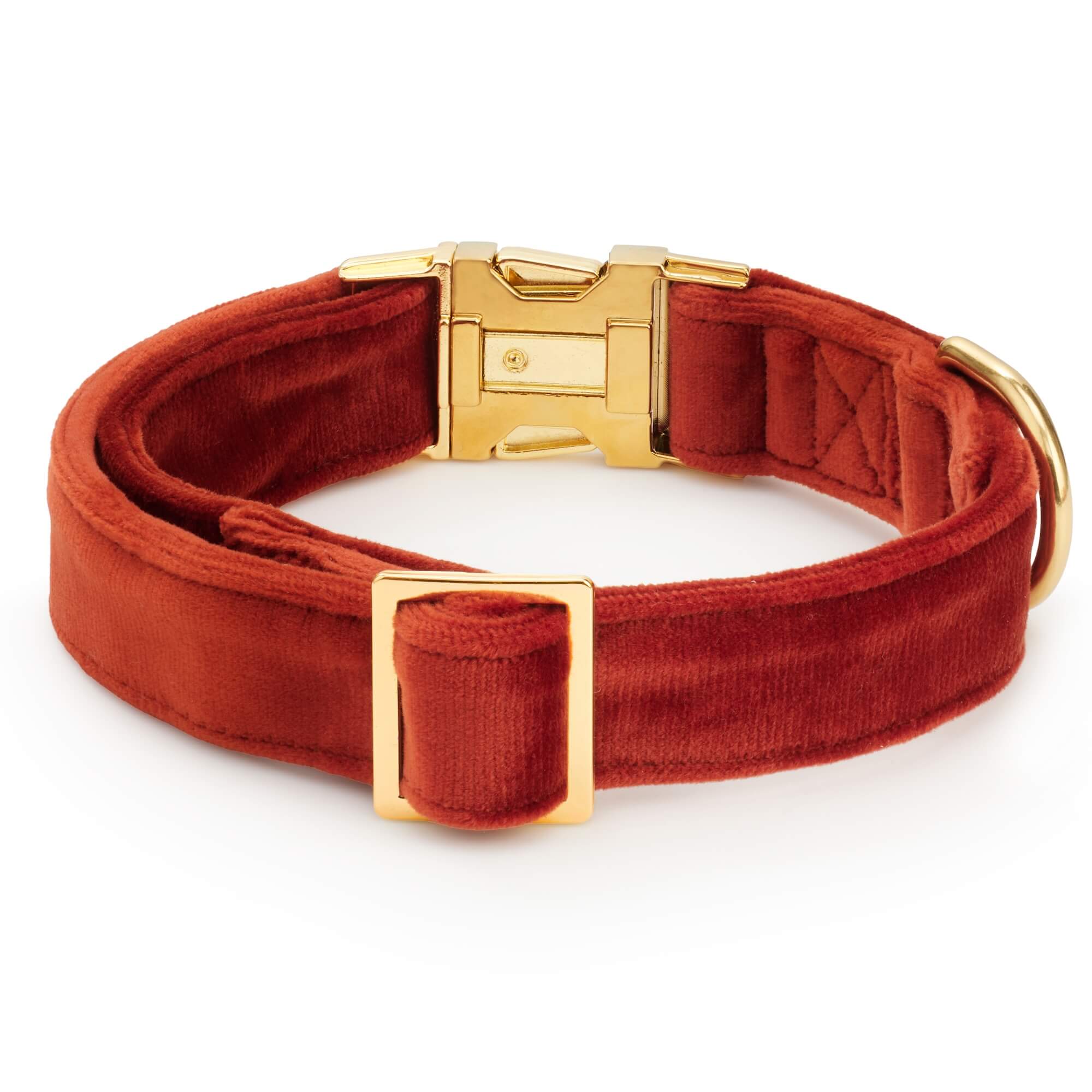 Nutmeg Velvet Dog Collar